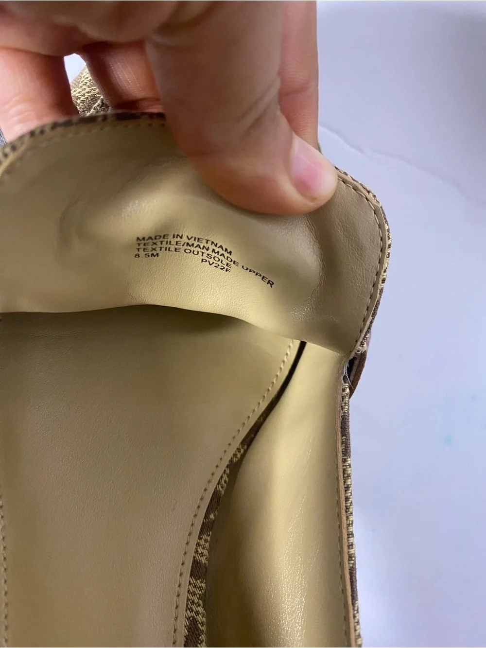 Michael Kors Brown Logo Canvas Slip-On Loafers with Gold MK Accent